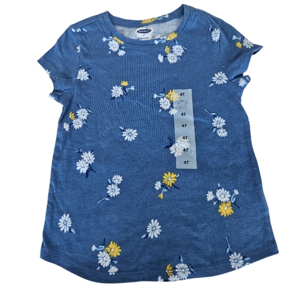 Old Navy Other - Old Navy Blue Floral Kids Shirt NWT